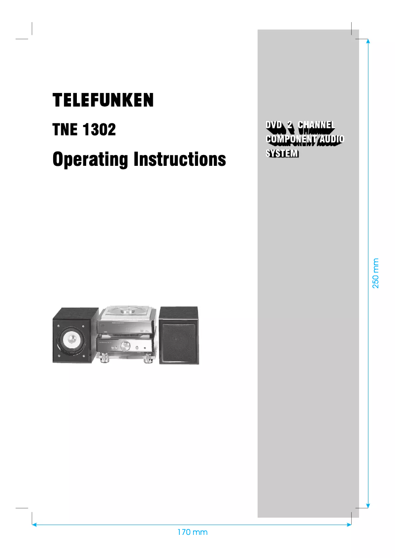 Page n°1 - Manuel utilisateur Telefunken TNE 1302
