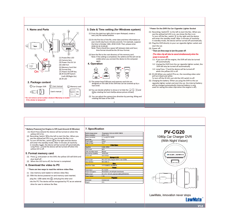 Page n°1 - Manuel utilisateur KJB Security Products DVR277IR