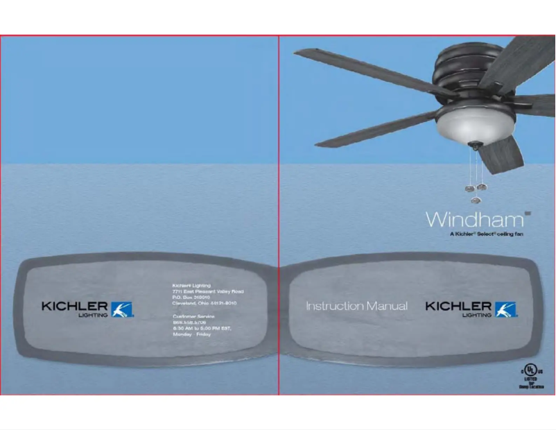Page 1 de la notice Manuel utilisateur Kichler Windham