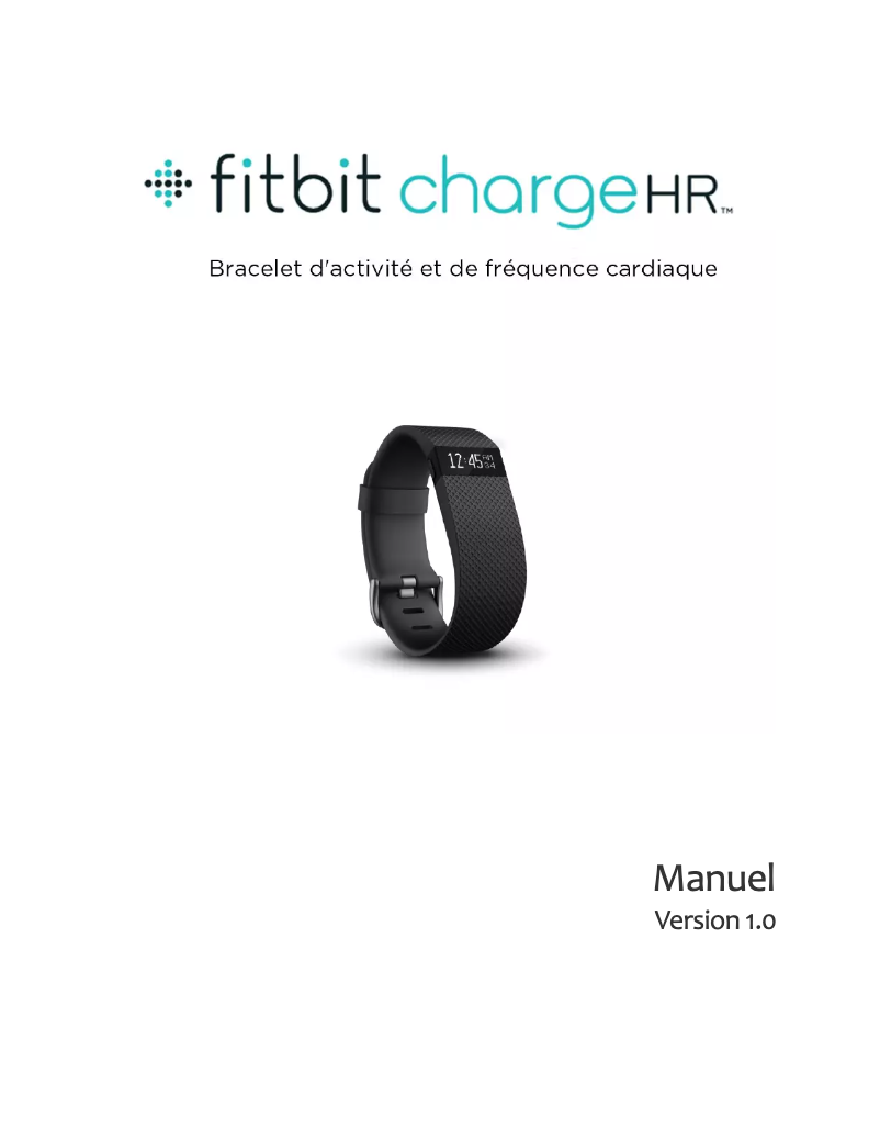 Page 1 de la notice Manuel utilisateur Fitbit Charge HR