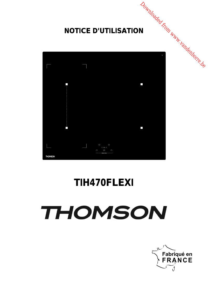 Page n°1 - Manuel utilisateur Thomson TIH470FLEXI