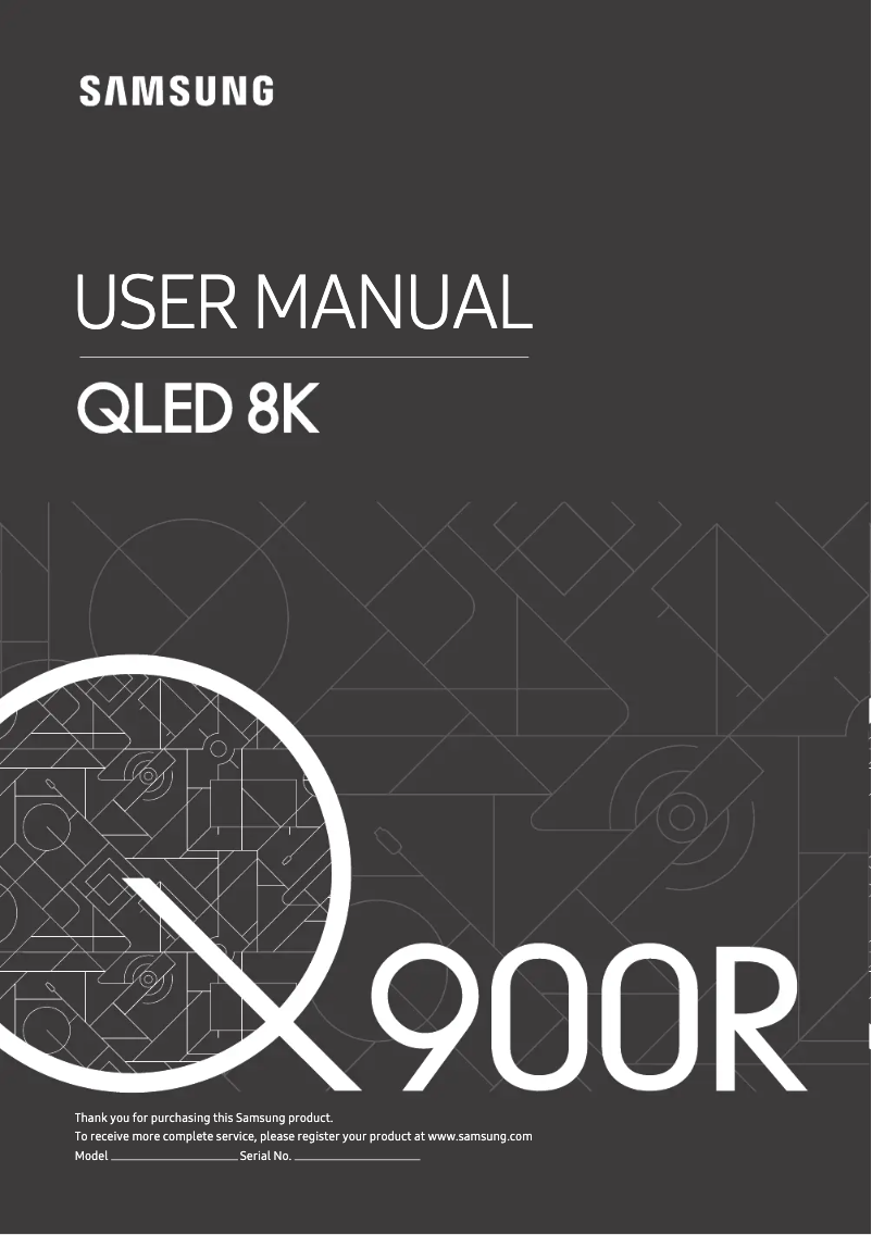 Page n°1 - Manuel utilisateur Samsung QE65Q900RA