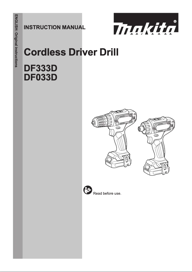 Page n°1 - Manuel utilisateur Makita DF033DWAE