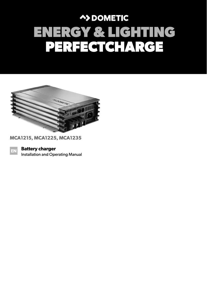 Page 1 de la notice Guide d'installation Dometic PerfectCharge MCA 1225