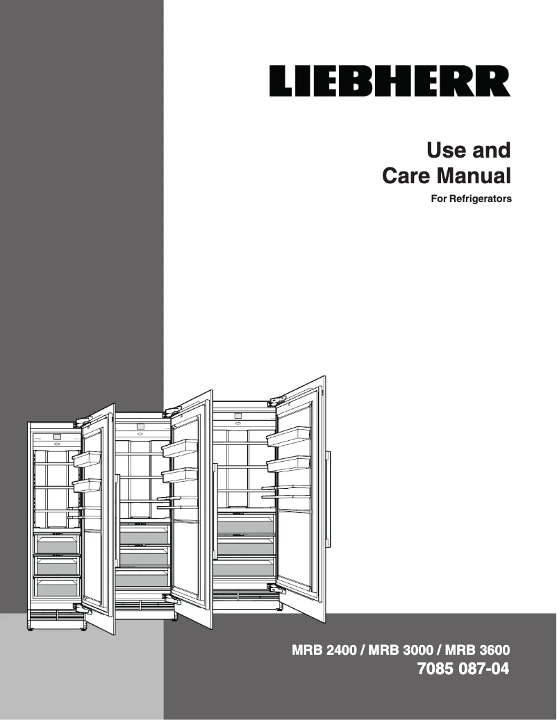 Page 1 de la notice Manuel d'utilisation et d'entretien Liebherr Monolith MRB 3000