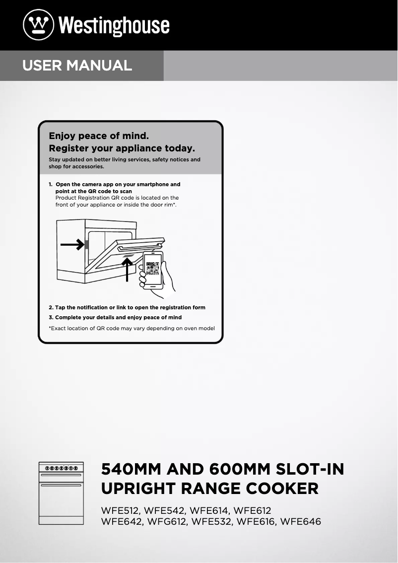 Image de la première page du manuel de l'appareil WFE642SC