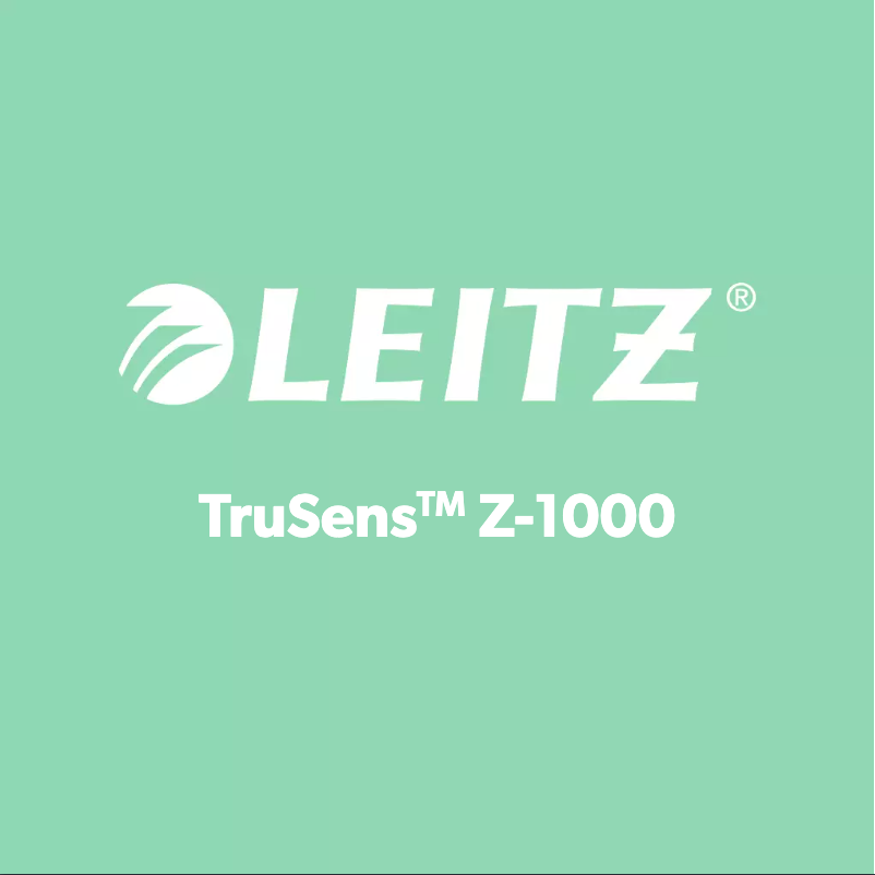 Page 1 de la notice Manuel utilisateur Leitz TruSens Z-1000