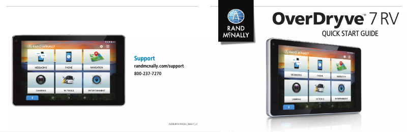 Page 1 de la notice Manuel utilisateur Rand McNally OverDryve 7 RV
