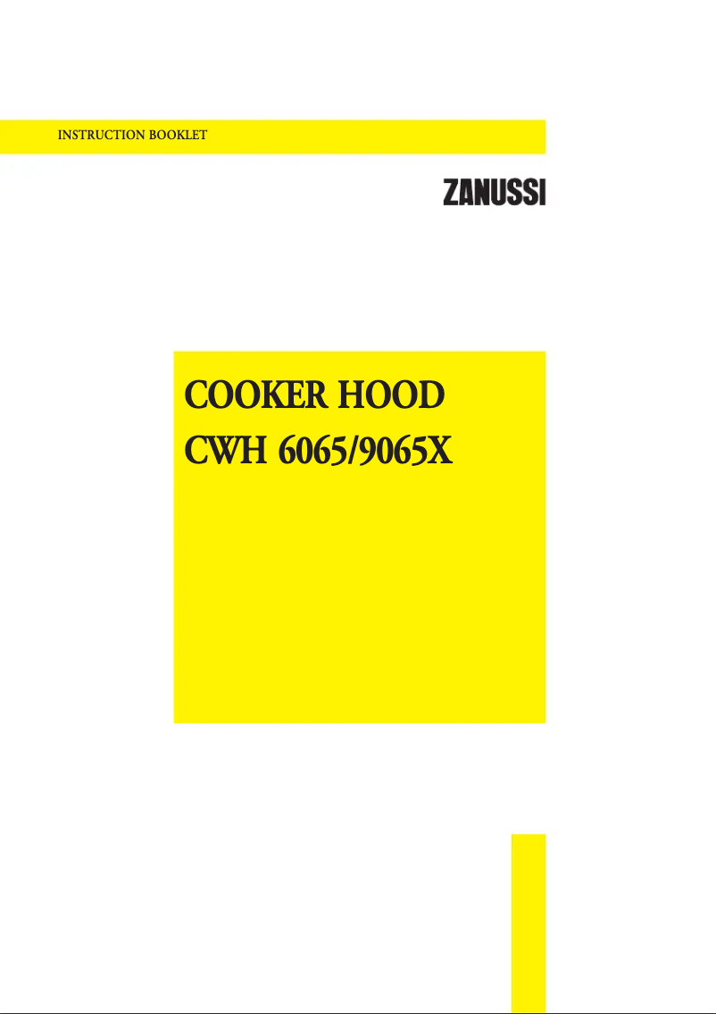 Page n°1 - Manuel utilisateur Zanussi CWH9065X