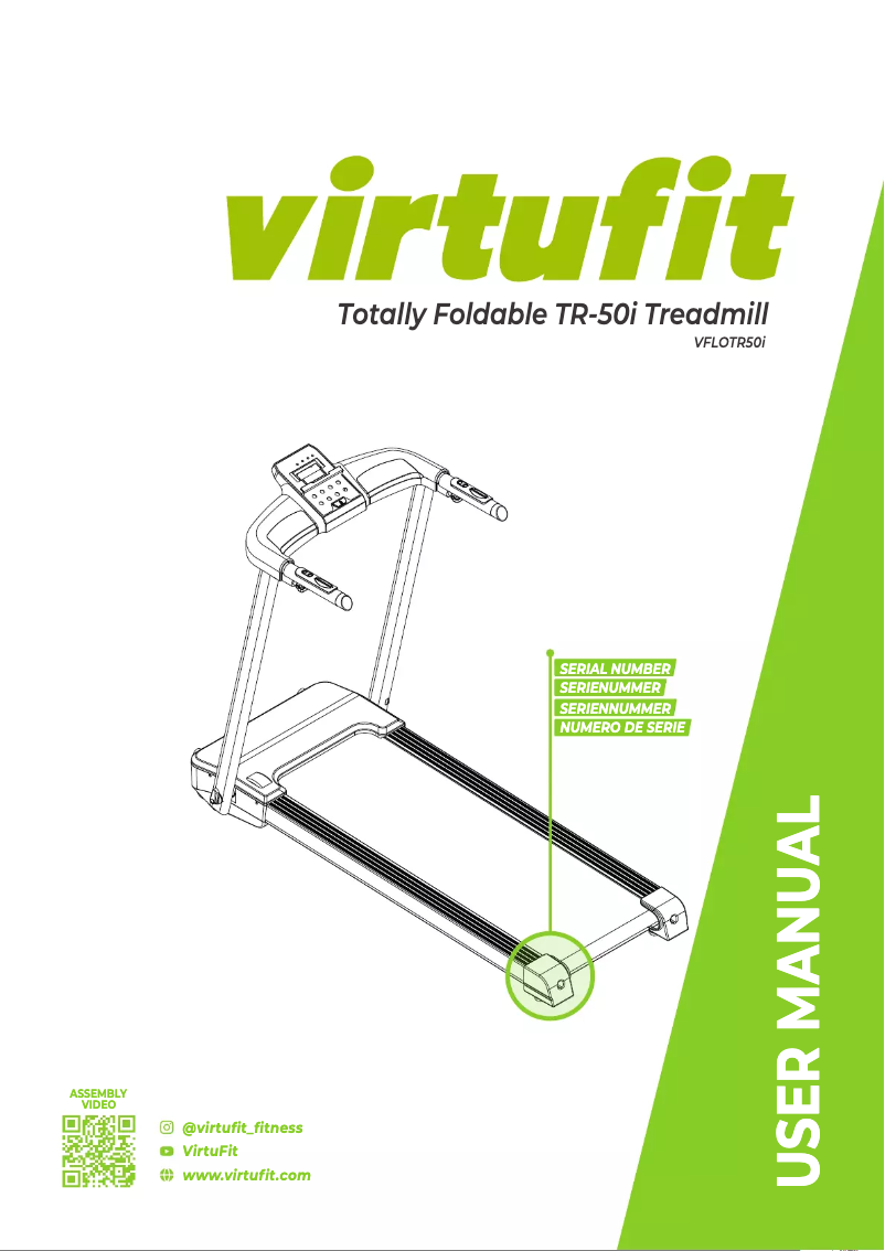 Page n°1 - Manuel utilisateur VirtuFit TR-50i