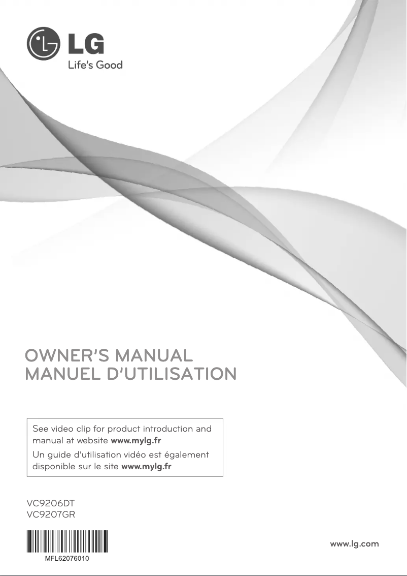 Page n°1 - Manuel utilisateur LG VC9206DT