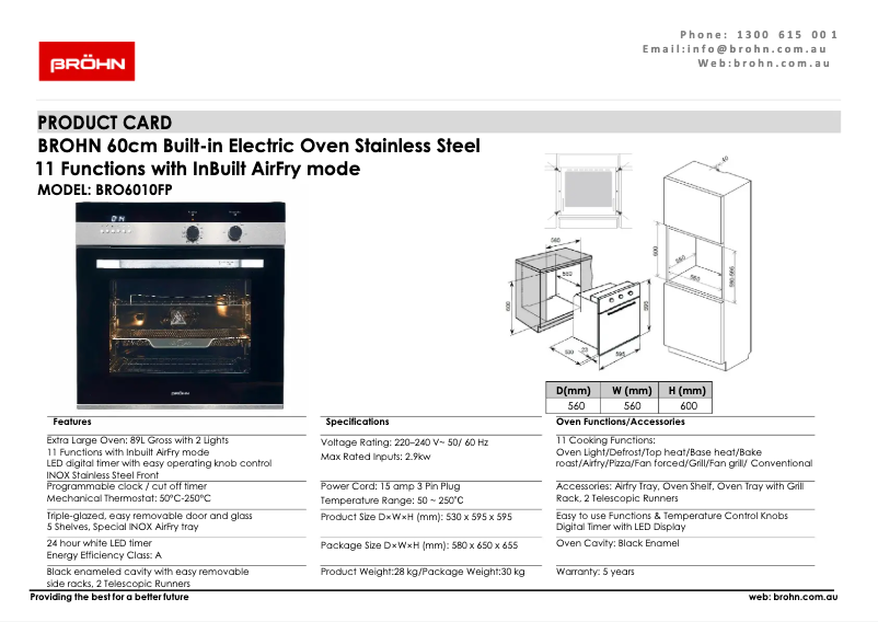 Image de la première page du manuel de l'appareil BRO6010FP