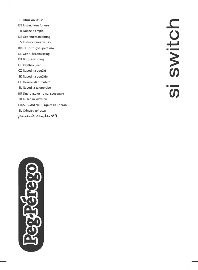 Page 1 de la notice Manuel utilisateur Peg Perego Si Switch