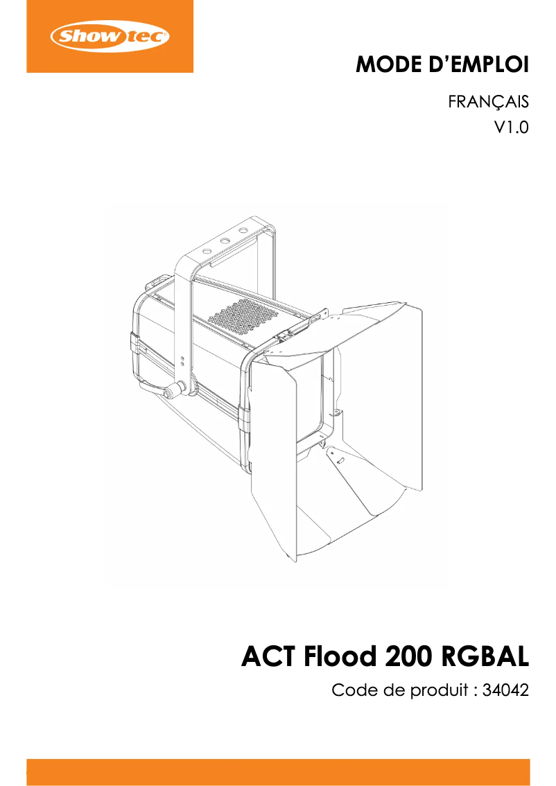 Page n°1 - Manuel utilisateur Showtec ACT Flood 200 RGBAL