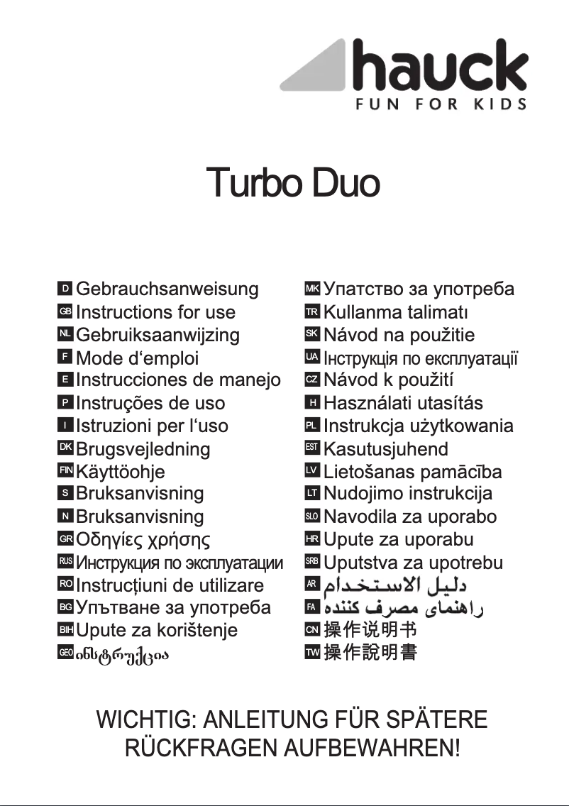Image de la première page du manuel de l'appareil Turbo Duo