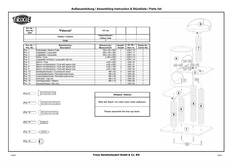 Imagen de la primera página del manual del dispositivo Palencia