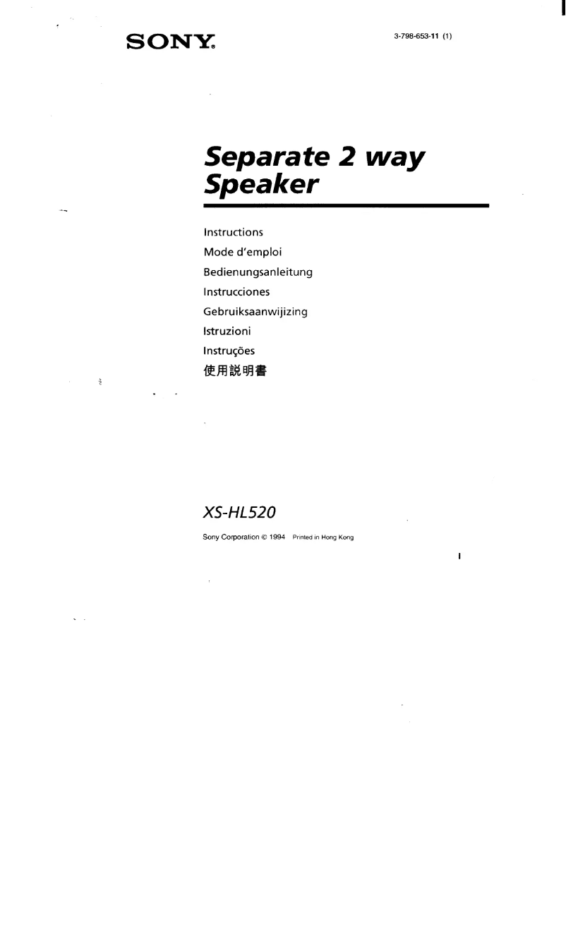 Image de la première page du manuel de l'appareil XS-HL520