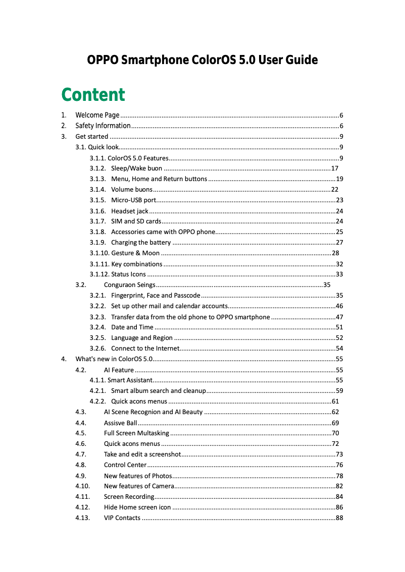 Page 1 de la notice Manuel utilisateur Oppo R7 Plus
