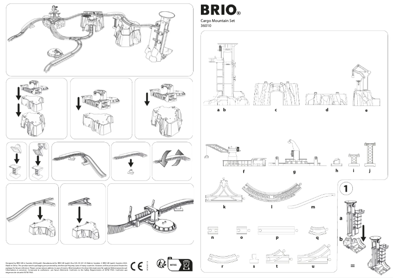 Page 1 de la notice Manuel utilisateur BRIO Cargo Mountain Set