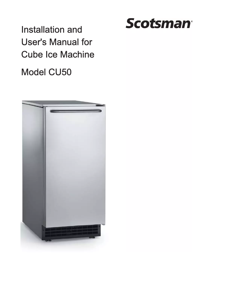 Image de la première page du manuel de l'appareil CU50GA1A