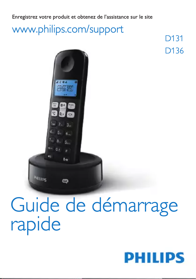 Página 1 del manual Guía de inicio rápido Philips D1361B