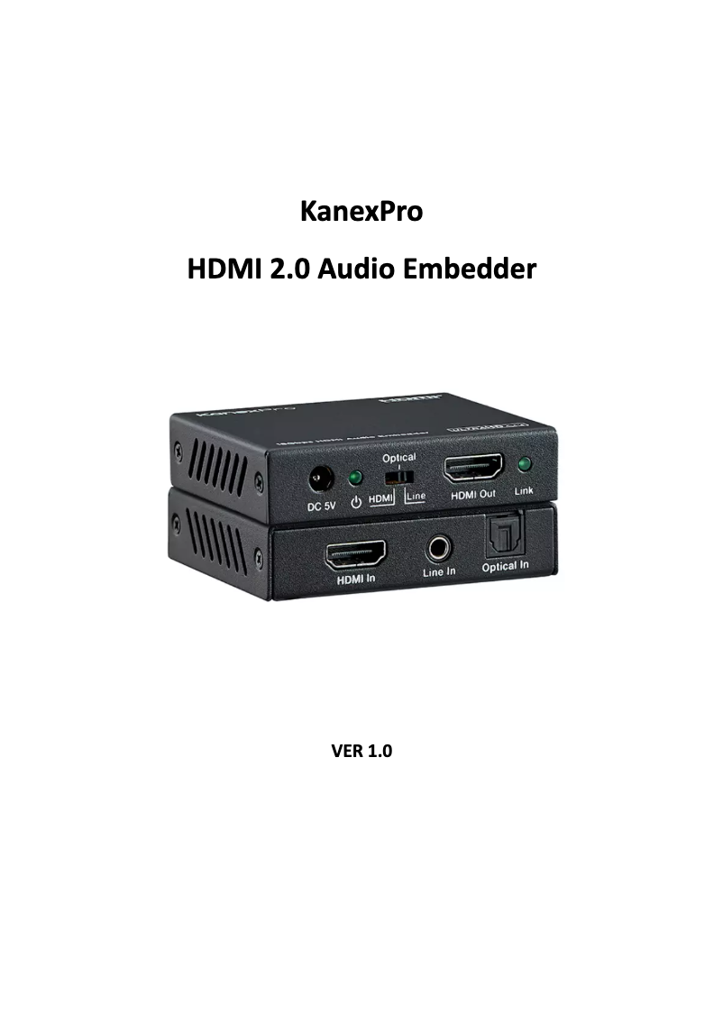 Page 1 of the manual User Manual KanexPro HAECOAX4