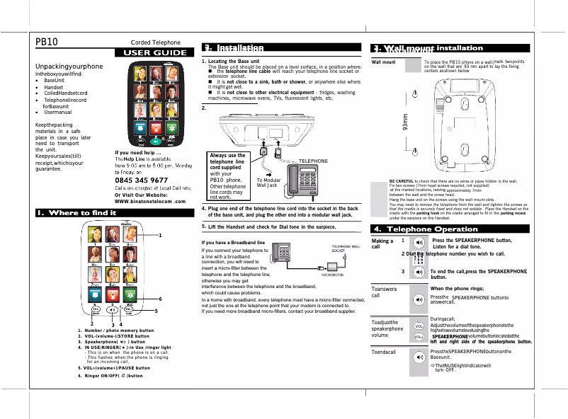 Page n°1 - Manuel utilisateur Binatone X-Speaker