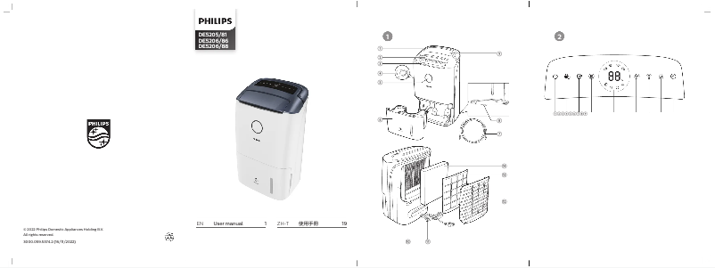 Page 1 de la notice Manuel utilisateur Philips DE5207