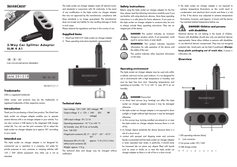 Página 1 del manual Manual de usuario SilverCrest SLM 4 A1