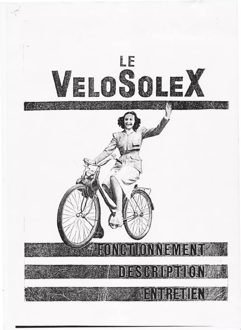 Page 1 de la notice Manuel utilisateur Solex Velo