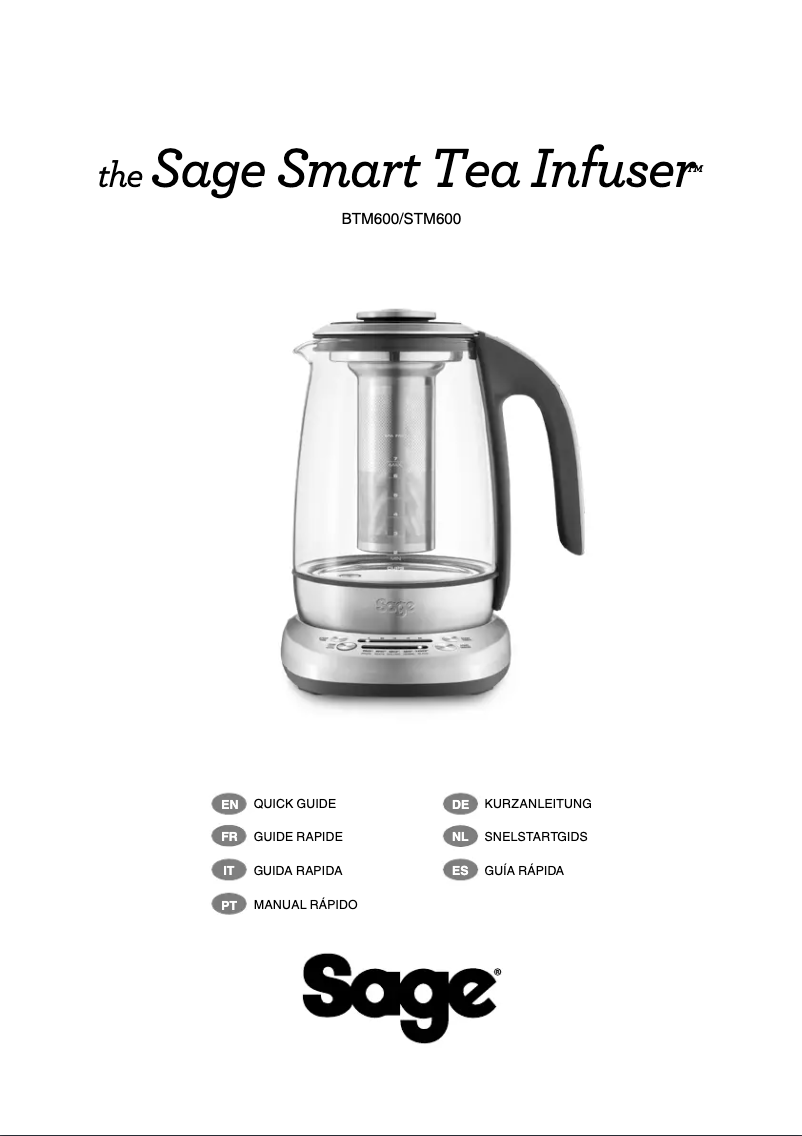 Page 1 de la notice Manuel utilisateur Sage Smart Tea Infuser STM600