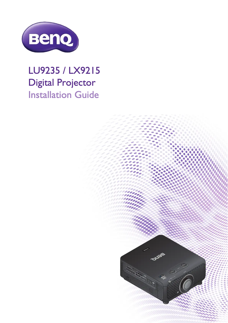 Page n°1 - Guide de démarrage rapide BenQ LX9215