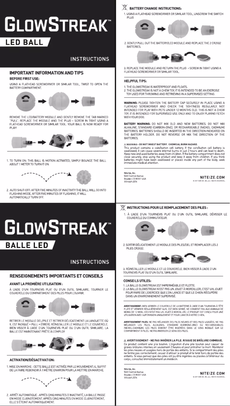 Page 1 de la notice Manuel utilisateur Nite Ize GSB-10-R7