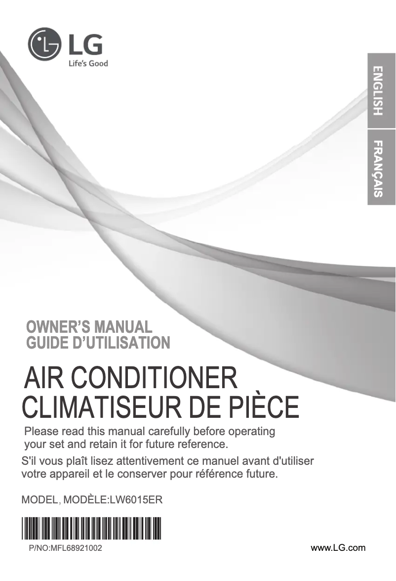 Page 1 de la notice Manuel utilisateur LG LW6015ER