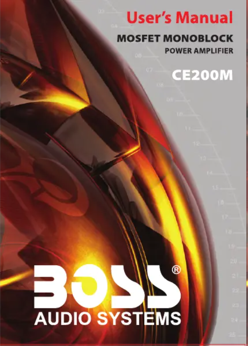 Page n°1 - Manuel utilisateur Boss Chaos EPIC CE200M