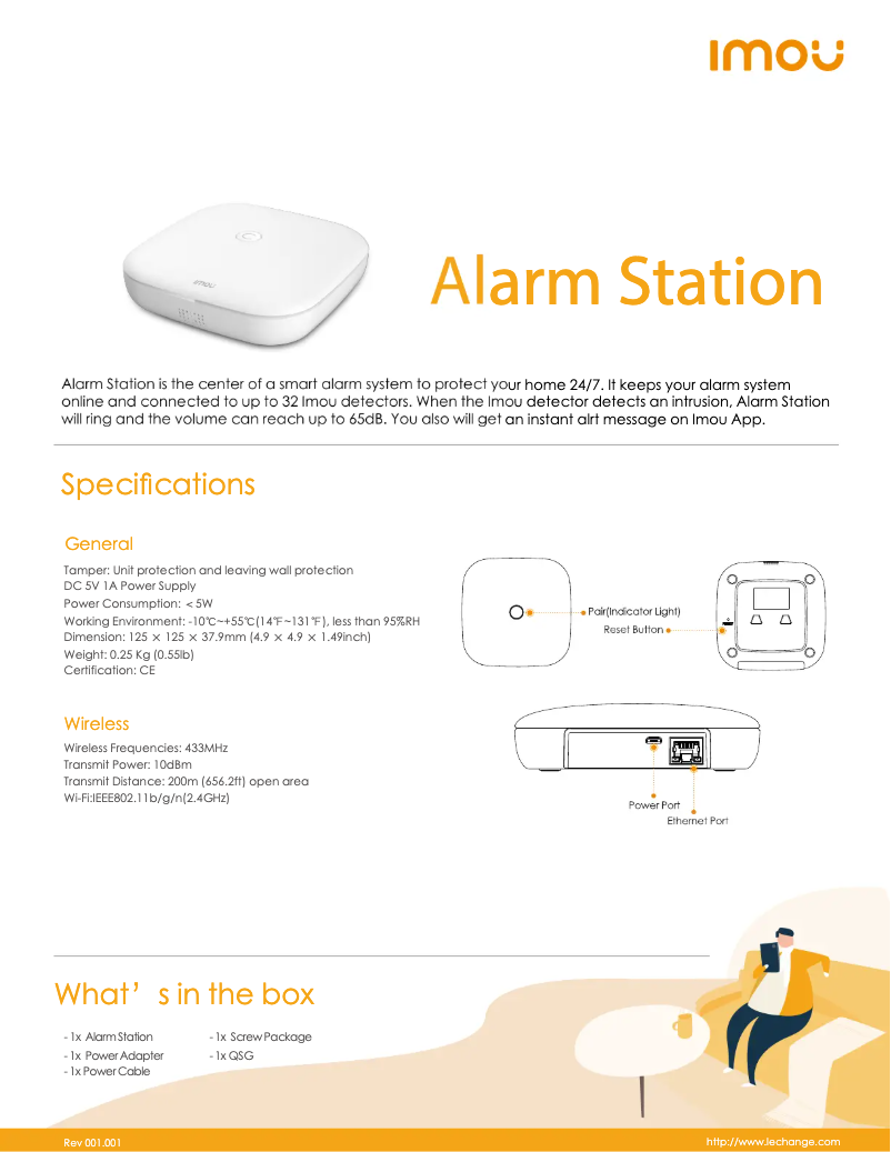 Image de la première page du manuel de l'appareil Alarm Station