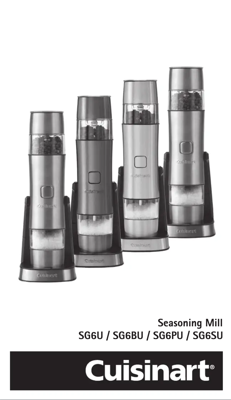 Page 1 de la notice Manuel utilisateur Cuisinart SG6U