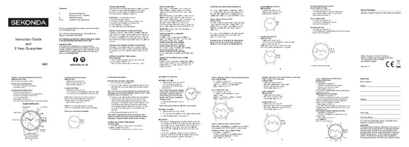 Page n°1 - Manuel utilisateur Sekonda Classic 1402
