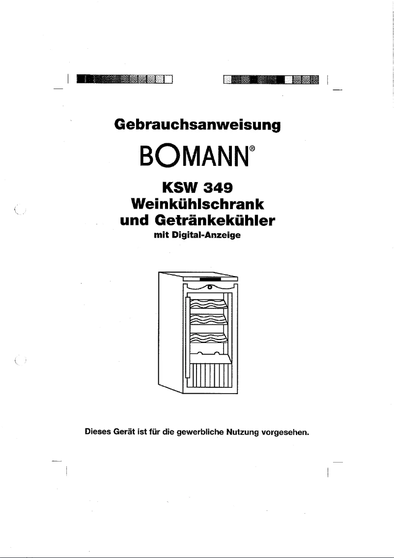 Page 1 de la notice Manuel utilisateur Bomann KSW 349