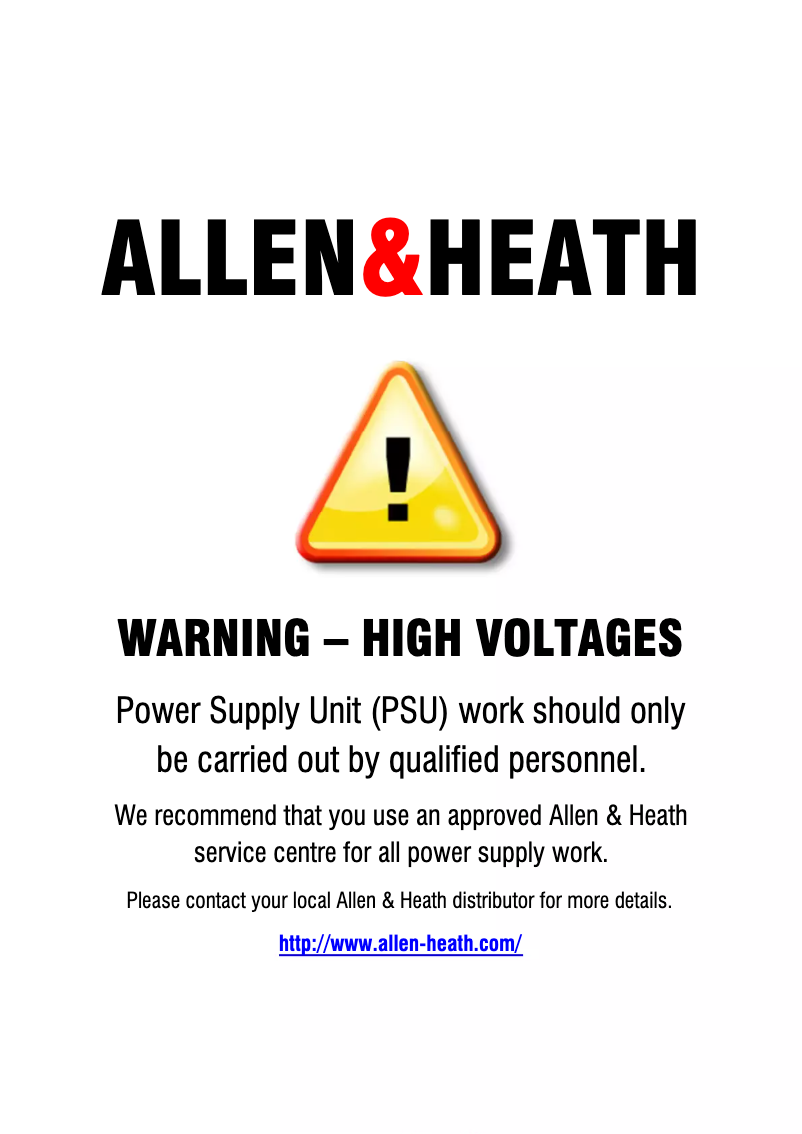 Page 1 de la notice Manuel utilisateur Allen & Heath Saber MK 2