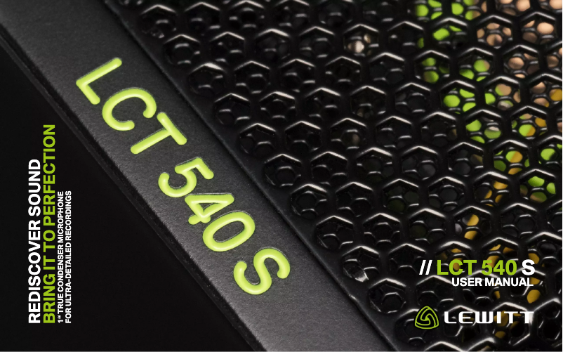 Página 1 del manual Manual de usuario Lewitt LCT 540S