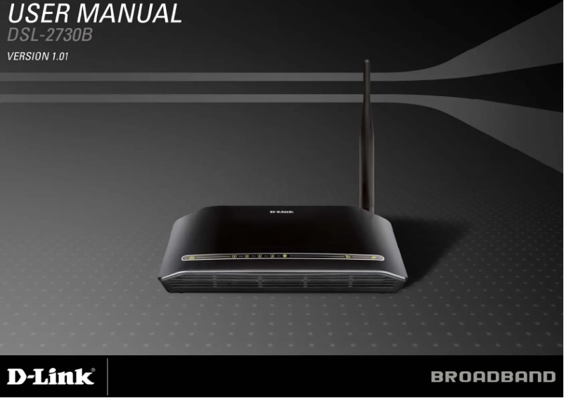 Image de la première page du manuel de l'appareil DSL-2730B