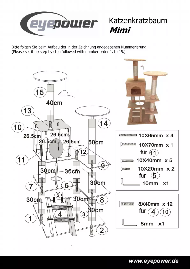 Page n°1 - Manuel utilisateur Eyepower Mimi