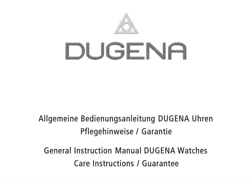 Page 1 of the manual User Manual Dugena Boston