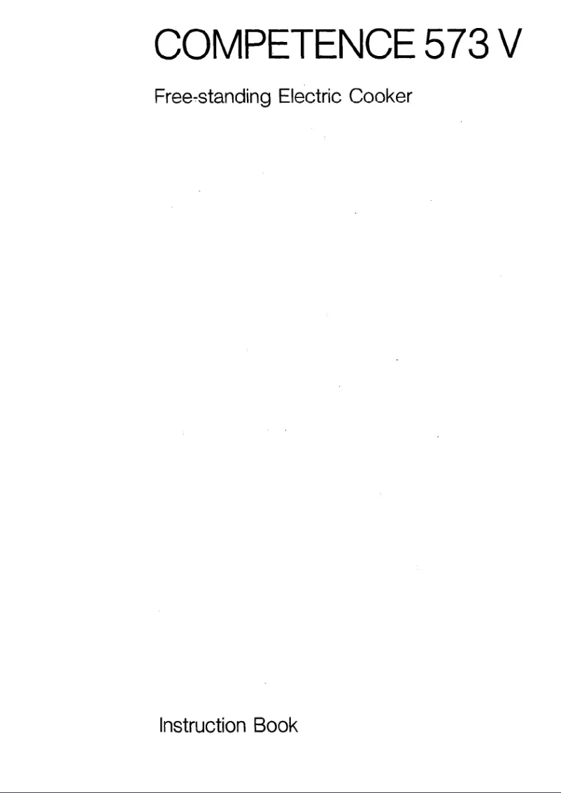 Page 1 de la notice Manuel utilisateur AEG Competence 573 V W