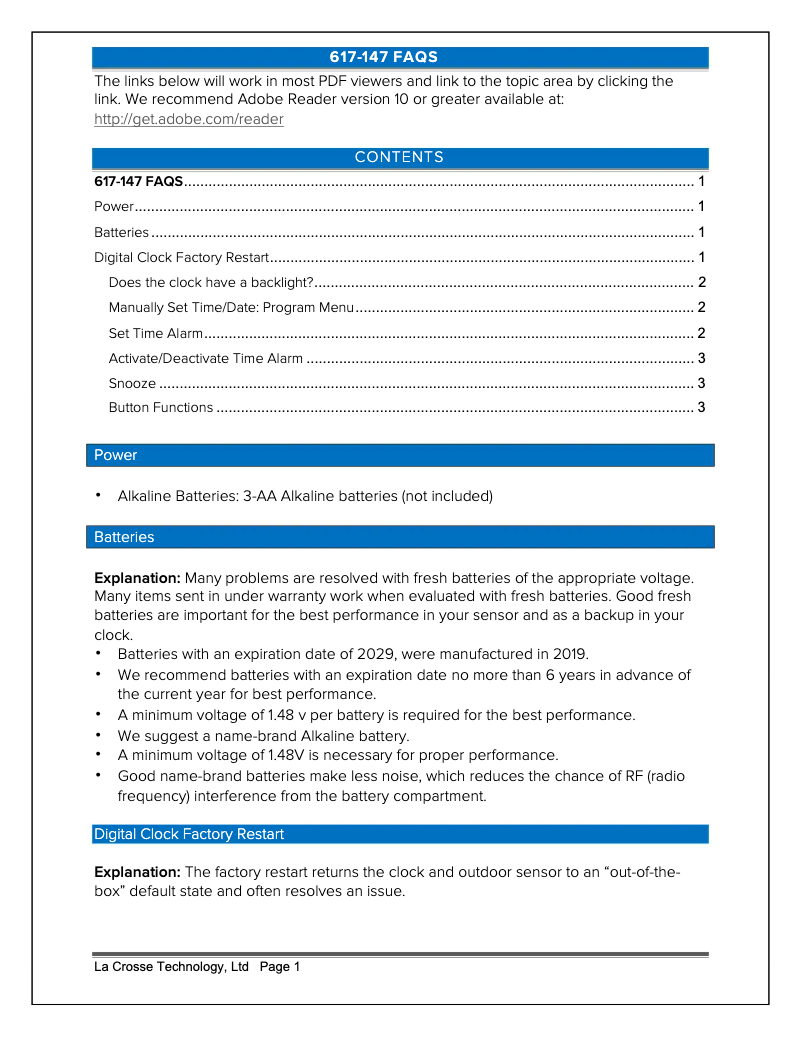 Image de la première page du manuel de l'appareil 617-147