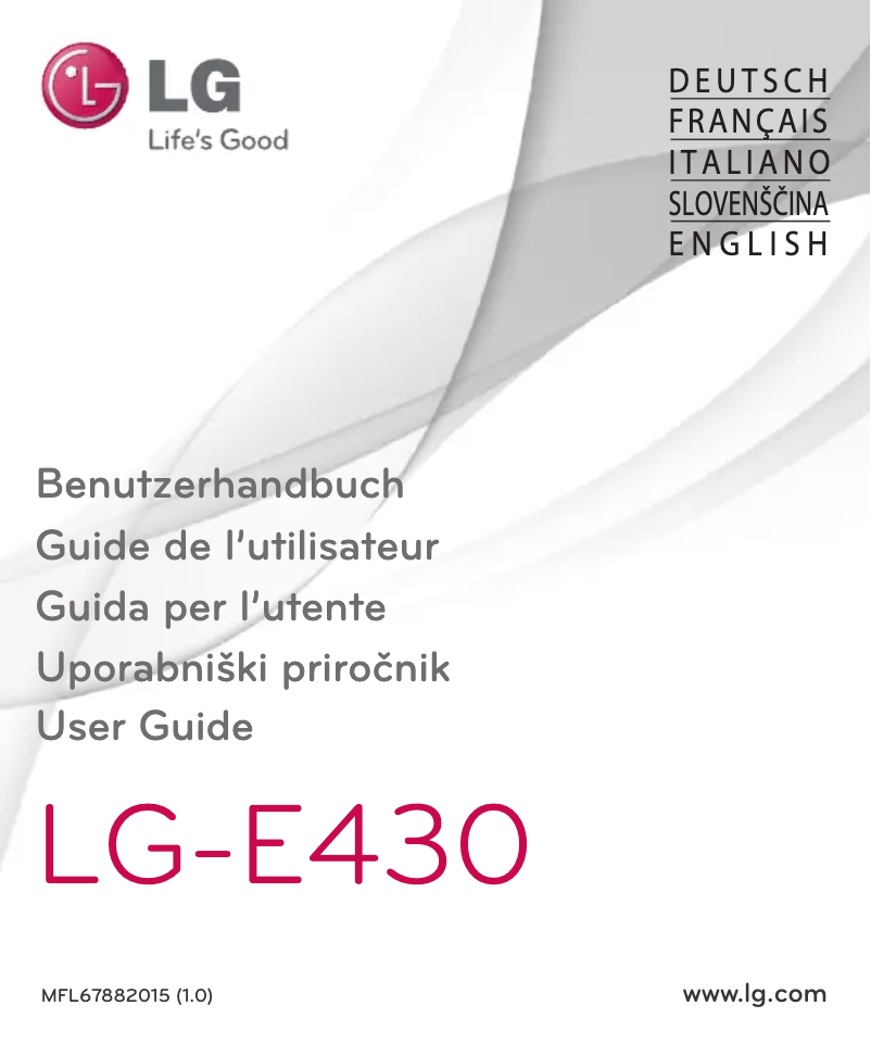 Page n°1 - Manuel utilisateur LG LG-E430