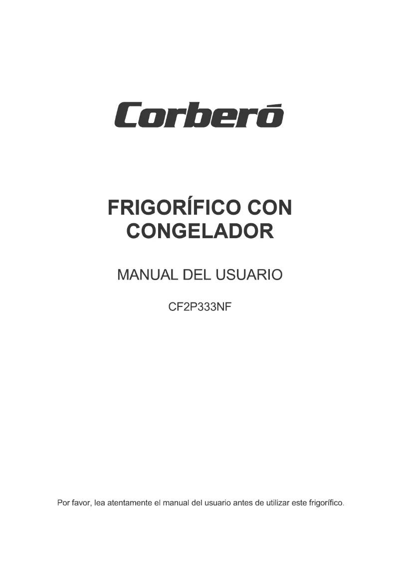 Page 1 de la notice Manuel utilisateur Corbero CF2P333NF