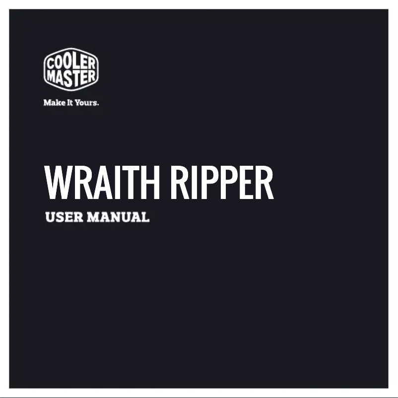Página 1 del manual Manual de usuario Cooler Master Wraith Ripper