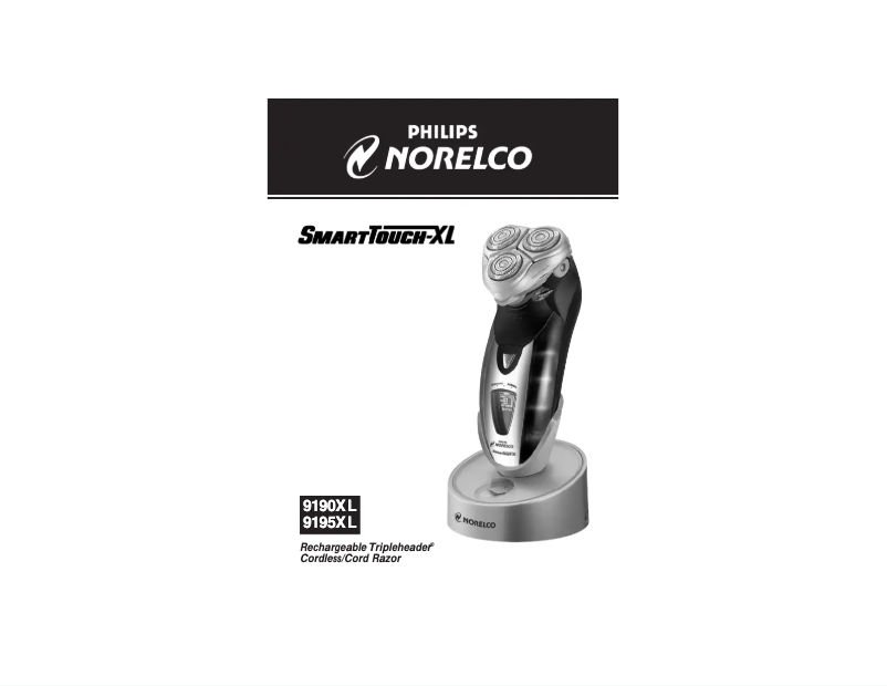 Page 1 de la notice Manuel utilisateur Philips SensoTouch 3D 9195XL